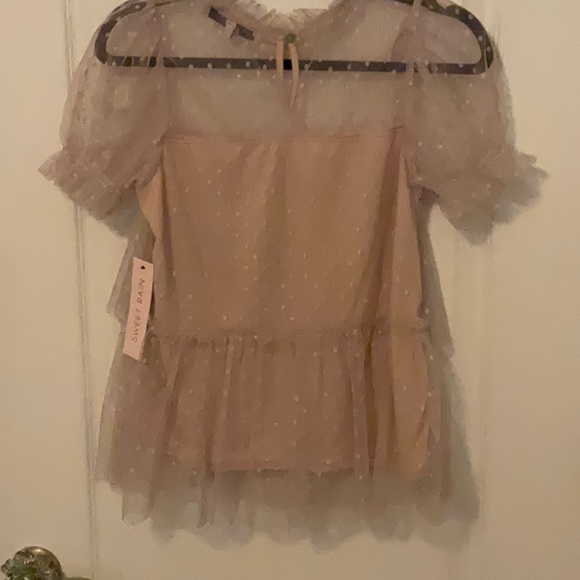 Sweet Rain Dusty Pink Ruffled Baby Doll Top NWT - Picture 8 of 8